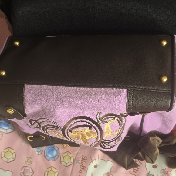 Juicy Couture Purple and Brown Day Dreamer Embroidered Shoulder Bag - Picture 7 of 10